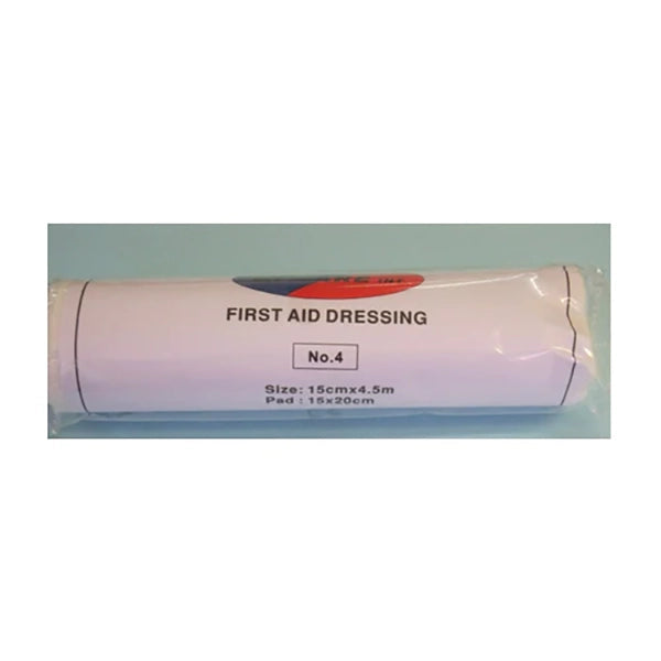 First Aid Dressing - No.4 Hi-Care 15cm x 4m 10s